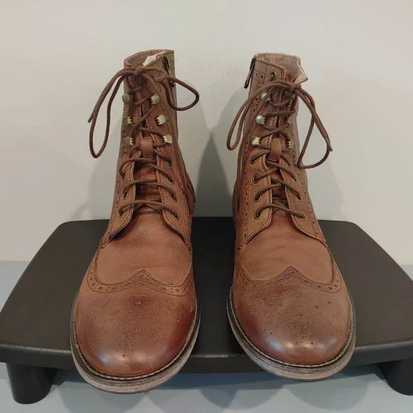Andrew Marc Hillcrest Size 11 AM1003-2023 Men's Brown Leather Casual Dress Boots